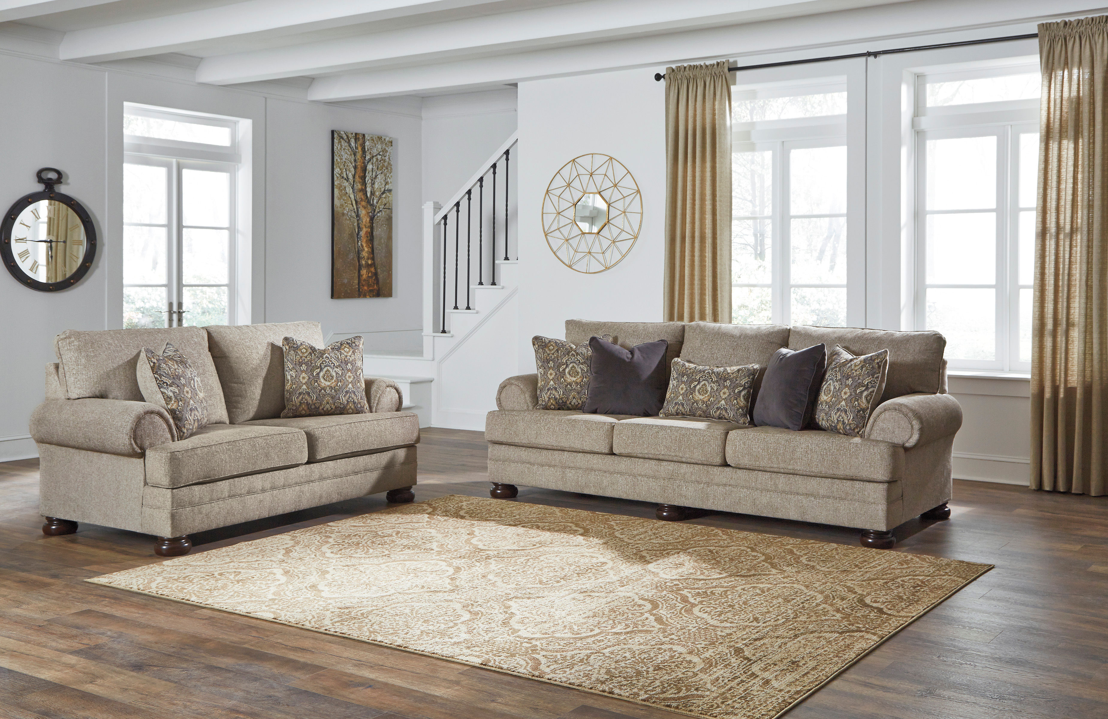 Rent Signature Design By Ashley Kananwood Oatmeal Sofa And Loveseat Same Day Delivery At Rent A Center