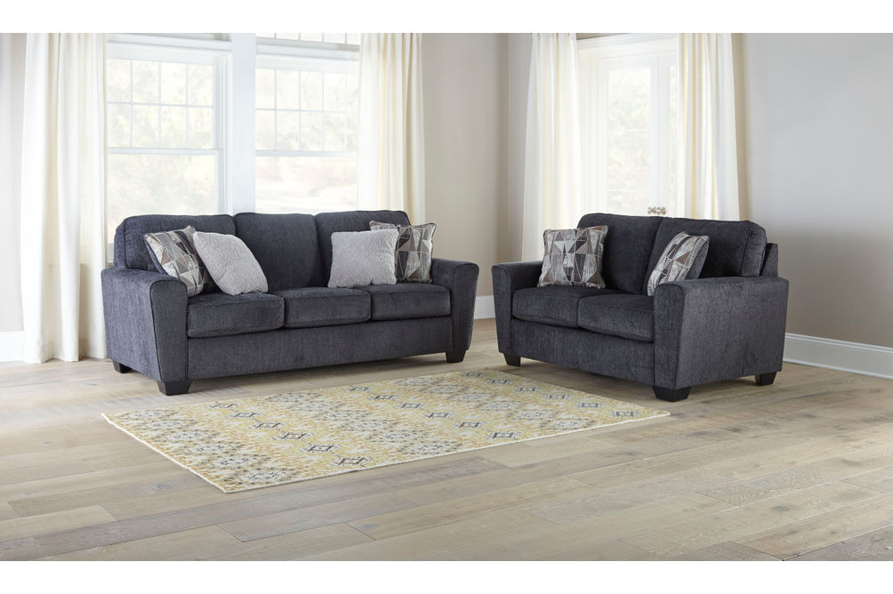 Signature Design by Ashley Waylark-Slate Sofa and Loveseat