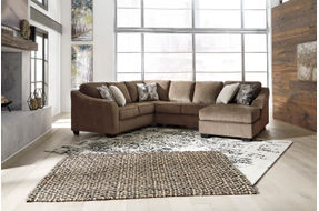 Benchcraft Graftin-Teak 3-Piece Sectional- Room View