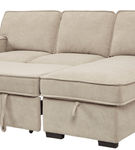 Signature Design by Ashley Darton-Cream Sofa Chaise with Storage- Sleeper View