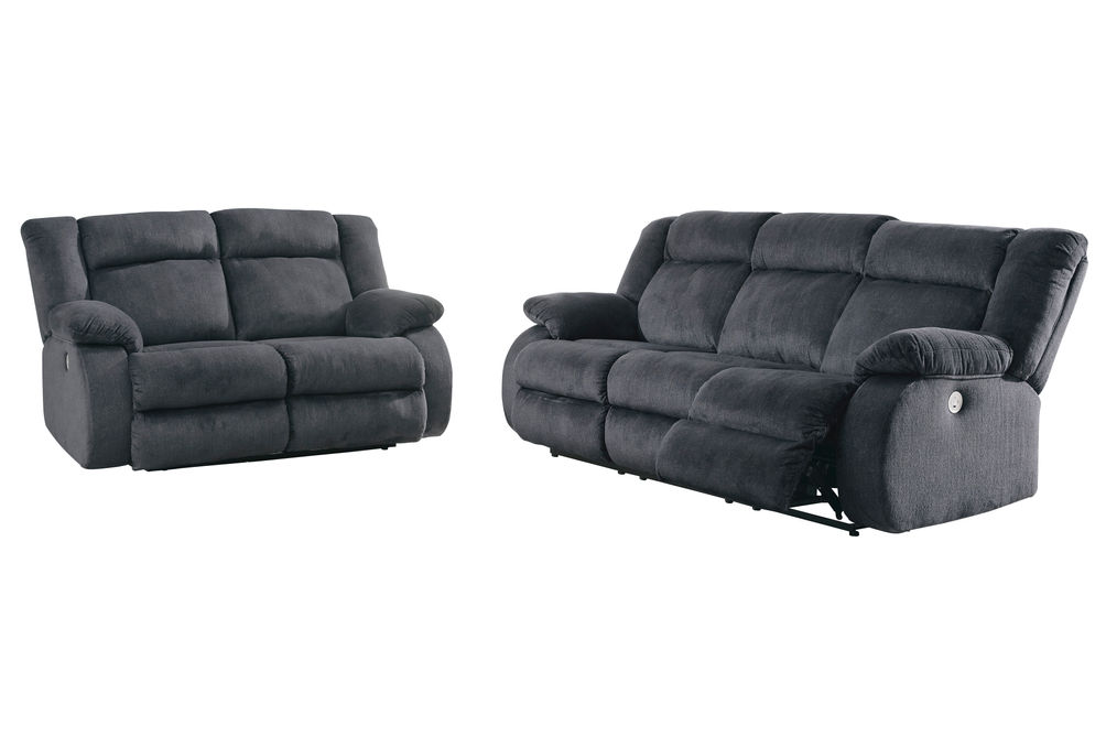 Signature Design by Ashley Burkner Power Reclining Sofa and Loveseat