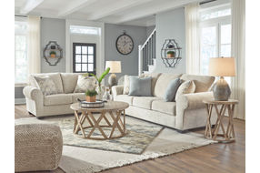 Benchcraft Haisley-Ivory Sofa and Loveseat - Room View