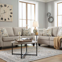 Signature Design by Ashley Alessio-Beige Sofa and Loveseat- Room View