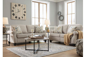 Signature Design by Ashley Alessio-Beige Sofa and Loveseat- Room View