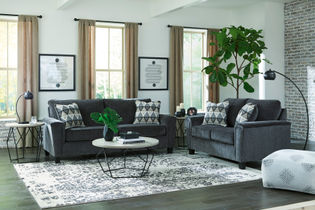 Signature Design by Ashley Abinger-Smoke Sofa and Loveseat- Room View