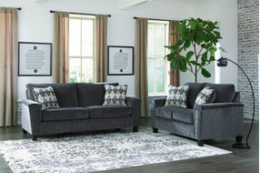 Signature Design by Ashley Abinger-Smoke Sofa and Loveseat- Alternate Room View