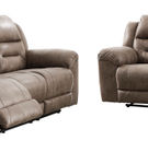 Signature Design by Ashley Stoneland-Fossil Reclining Sofa and Loveseat