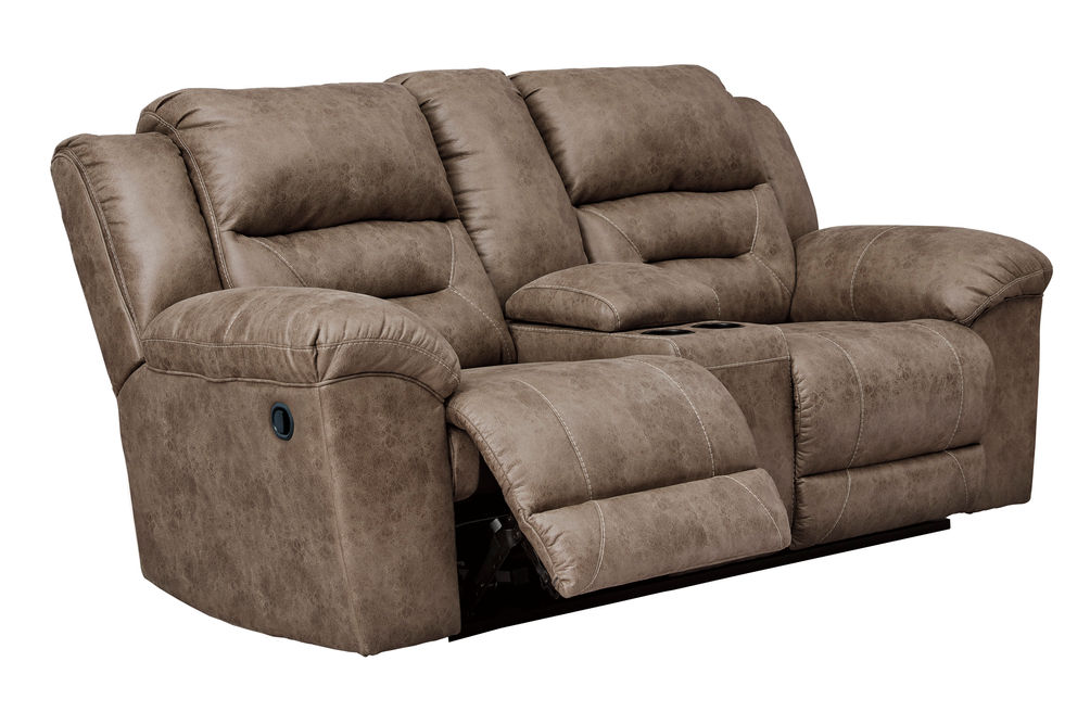 Signature Design by Ashley Stoneland-Fossil Reclining Loveseat