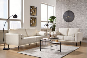 Signature Design by Ashley Caladeron-Sandstone Sofa and Loveseat- Room View