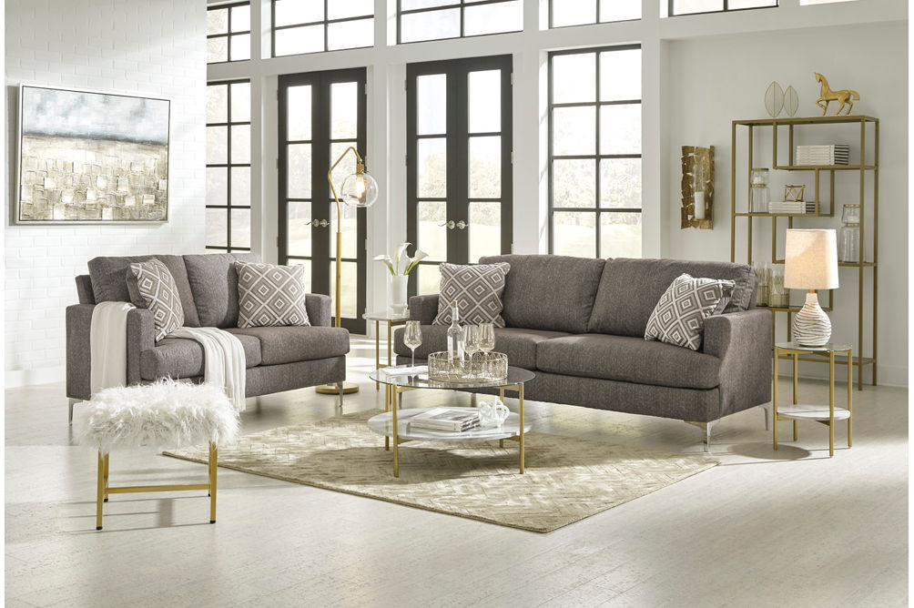 Signature Design by Ashley Arcola-Java Sofa and Loveseat- Room View