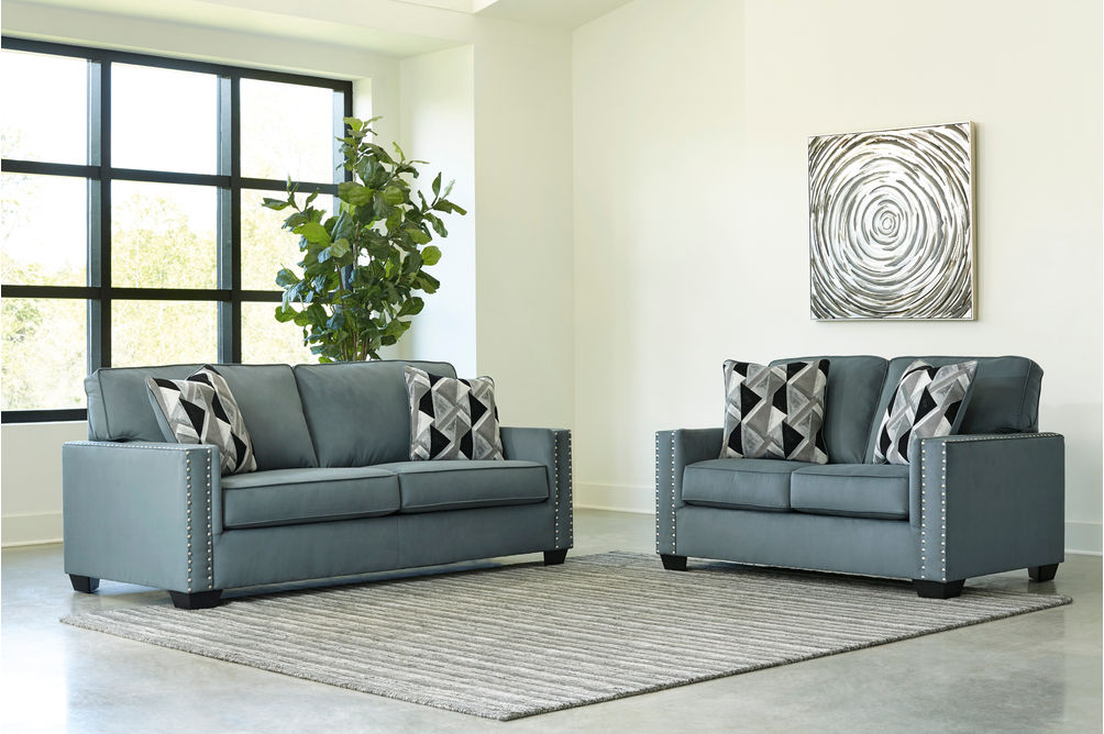 Signature Design by Ashley Gleston Gray Sofa and Loveseat- Alternate View