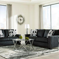 Signature Design by Ashley Gleston Onyx Sofa and Loveseat- Room View