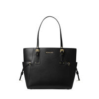 Michael Kors Voyager East West Large Tote - Black with Gold Hardware