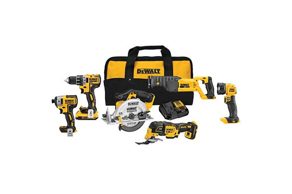 DeWalt 20V Max Power Tool Combo Kit, 6-Tool Cordless Power Tool Set with Battery