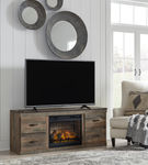 Signature Design by Ashley Trinell 60 Inch Electric Fireplace TV Stand - Room View