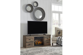 Signature Design by Ashley Trinell 60 Inch Electric Fireplace TV Stand - Room View