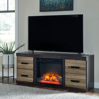 Signature Design by Ashley Harlinton 60 Inch Electric Fireplace TV Stand - Room View