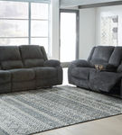 Signature Design by Ashley Draycoll Slate Reclining Sofa and Loveseat - Room View