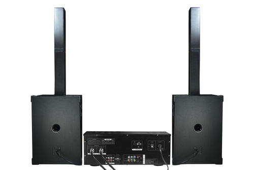 Edison Professional Bluetooth Karaoke Party Sound System - Back View