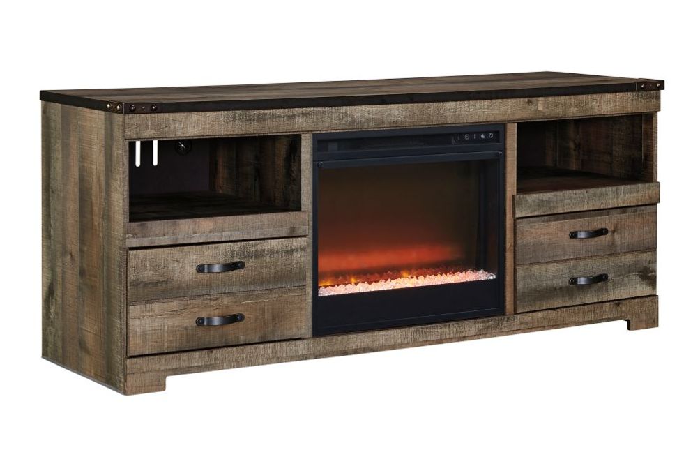 Signature Design by Ashley Trinnell 63 Inch TV Stand with Electric Fireplace