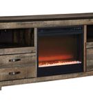 Signature Design by Ashley Trinnell 63 Inch TV Stand with Electric Fireplace