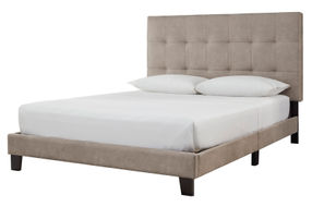 Signature Design by Ashley Adelloni Queen Tufted Upholstered Bed - Light Brown - Angle View