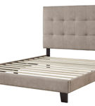 Signature Design by Ashley Adelloni Queen Tufted Upholstered Bed - Light Brown - Alternate Image