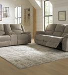 Signature Design by Ashley Draycoll Pewter Reclining Sofa and Loveseat - Room View