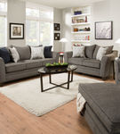 Lane Furniture Albany-Pewter Sofa & Loveseat - Sample Room View