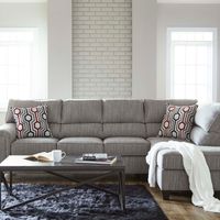 Lane Furniture Dante-Concrete 2-Piece Sectional Chaise - Sample Room View