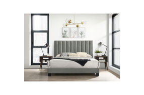 Elements Furniture Coyote-Grey 3-Piece Queen Bedroom Set - Sample Room View