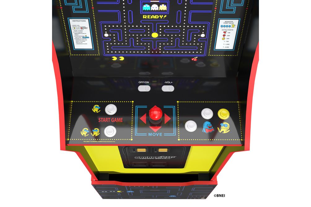 Arcade1Up Bandai Pac-Man Legacy Edition Arcade Game - Controls