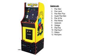 Arcade1Up Bandai Pac-Man Legacy Edition Arcade Game List