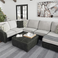 Signature Design by Ashley Bilgray-Pewter 3-Piece Sectional - Sample Room View