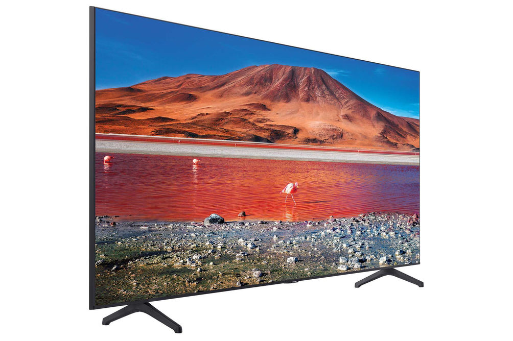 Samsung 70 Inch 4K UHD LED Smart TV UN70TU7000BXZA - Side Angle View