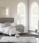 Signature Design by Ashley Vintasso Queen Tufted Upholstered Bed - Gray - Sample Room View