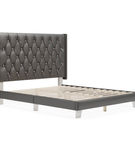 Signature Design by Ashley Vintasso Queen Tufted Upholstered Bed - Gray -  Frame View