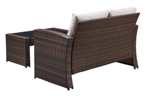 Signature Design by Ashley East Brook 4-Piece Outdoor Furniture Set - Sofa and Table Back View