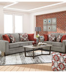 Lane Furniture Barringer-Charcoal Sofa and Loveseat - Sample Room View