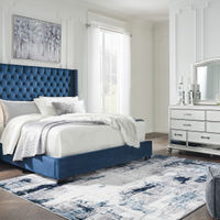 Signature Design by Ashley Coralayne Blue 5-Piece Queen Bedroom Set - Sample Room View