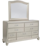 Signature Design by Ashley Coralayne Blue 5-Piece Queen Bedroom Set - Dresser and Mirror