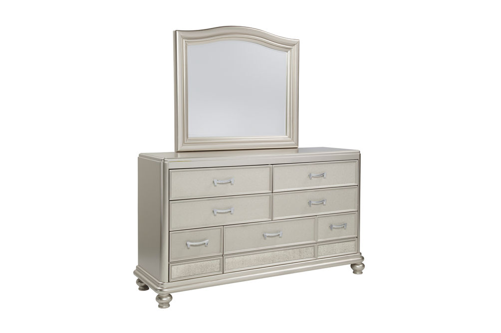 Signature Design by Ashley Coralayne Blue 5-Piece Queen Bedroom Set - Dresser and Mirror