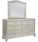 Signature Design by Ashley Coralayne Blue 5-Piece King Bedroom Set - Dresser and Mirror