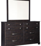 Signature Design by Ashley Reylow 6-Piece Queen Poster Bedroom Set- Dresser and Mirror