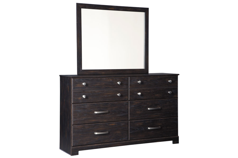 Signature Design by Ashley Reylow 6-Piece King Poster Bedroom Set - Dresser and Mirror