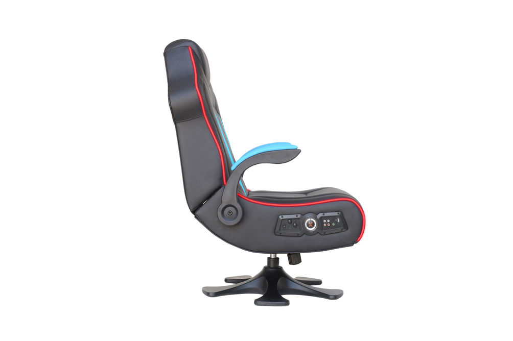 X Rocker CXR3 2.1 Audio Gaming Chair with LED Lights - Side View with Control Panel