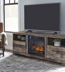 Signature Design by Ashley Derekson 72 Inch Electric Fireplace TV Stand - Sample Room View