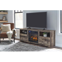 Signature Design by Ashley Derekson 72 Inch Electric Fireplace TV Stand - Sample Room View