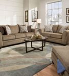 Lane Furniture Albany- Truffle Sofa and Loveseat- Sample Room View