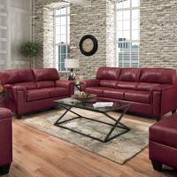 Lane Furniture Crimson Sofa and Loveseat- Sample Room View